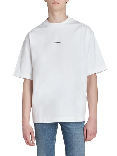 Shop Acne Studios Men's Extorr Stamp Logo T-shirt In Optic White