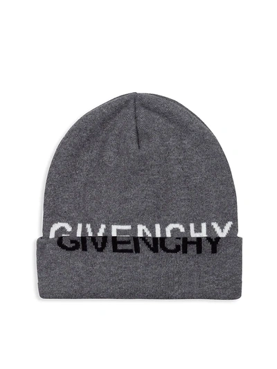 Shop Givenchy Boy's Split Logo Hat In Grey