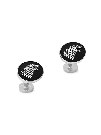 Shop Cufflinks, Inc Men's Game Of Thrones Stark Cufflinks In Black