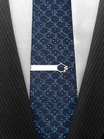 Shop Cufflinks, Inc Men's Star Wars Millennium Falcon Tie Bar In Silver