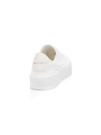 Shop Alexander Mcqueen Men's Plimsoll Low-top Sneakers In White Black White