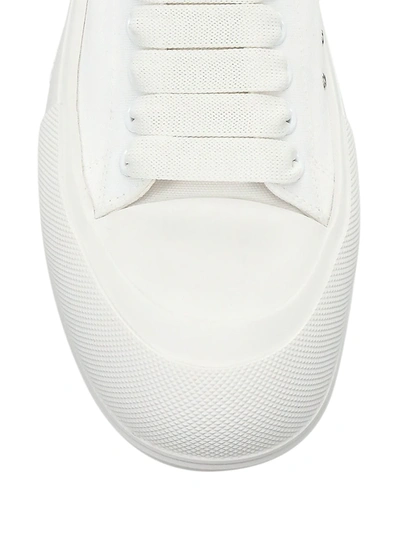 Shop Alexander Mcqueen Men's Plimsoll Low-top Sneakers In White Black White