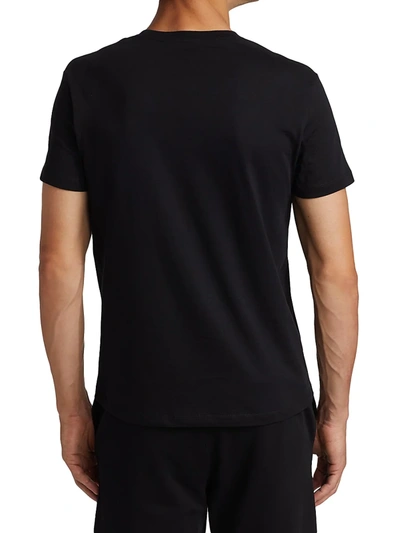 Shop Alexander Mcqueen Men's Logo Tape T-shirt In White Black
