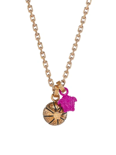 Shop Versace Goldtone Medusa Charm Necklace