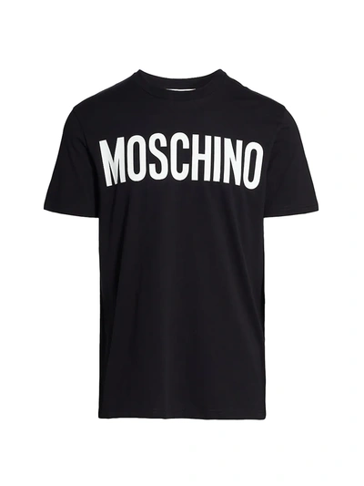 Shop Moschino Logo T-shirt In Fantasy Print Black