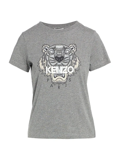 Shop Kenzo Preco Classic Tiger T-shirt In Dove Grey