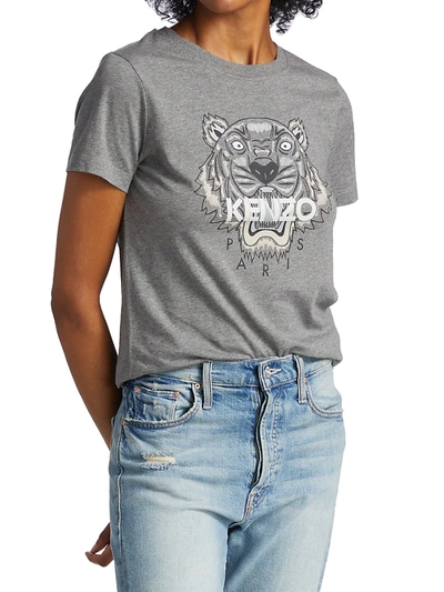 Shop Kenzo Preco Classic Tiger T-shirt In Dove Grey