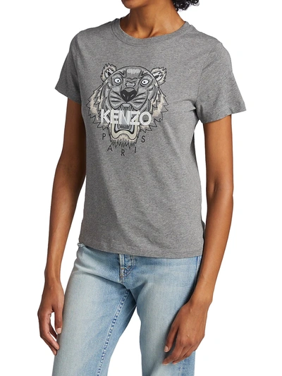 Shop Kenzo Preco Classic Tiger T-shirt In Dove Grey