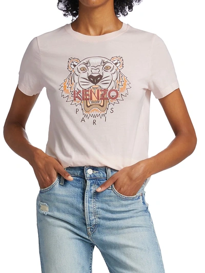 Shop Kenzo Preco Classic Tiger T-shirt In Faded Pink