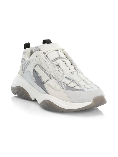 Shop Amiri Bone Runner Sneakers In Grey White