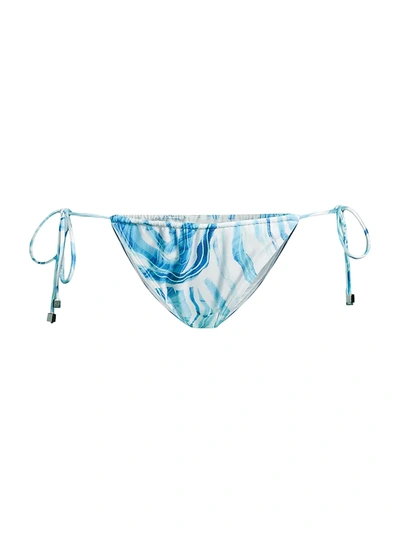 Suboo Agate Ruched String Bottom In Blue Multi