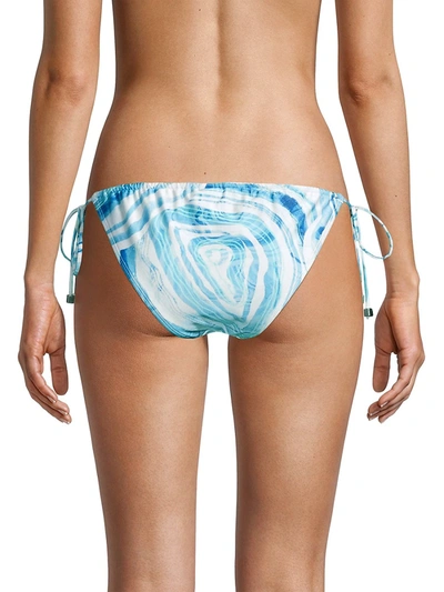 Suboo Agate Ruched String Bottom In Blue Multi