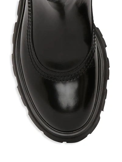 Shop Alexander Mcqueen Women's Wander Leather Chelsea Boots In New Ivory