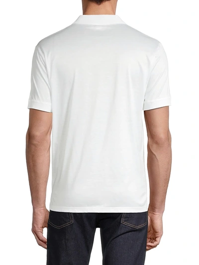 Shop Alexander Mcqueen Skull Badge Polo Shirt In White
