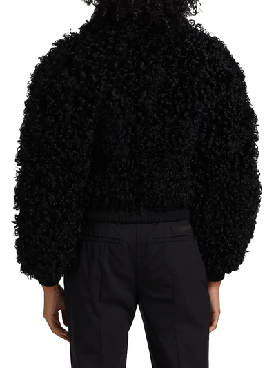 Shop Bottega Veneta Women's Wardrobe Two Curly Shearling Jacket In Nero