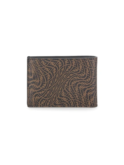 Shop Fendi Ff Vertigo Leather Billfold Wallet In Mimosa Nero
