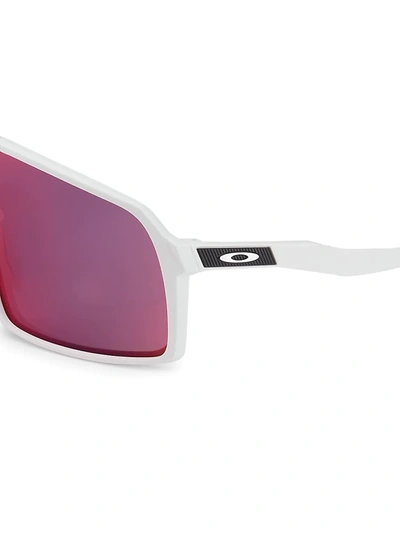 Shop Oakley Sutro Shield Sunglasses In White