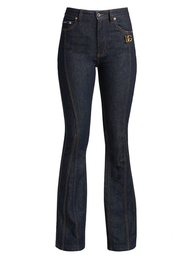 Shop Dolce & Gabbana Collection W Flare Jeans In Variante Abbinata