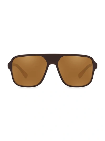 Shop Dolce & Gabbana 57mm Oversized Sunglasses In Brown