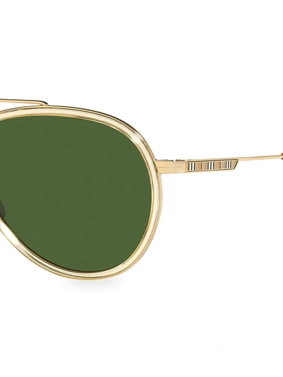 Shop Burberry Men's Oliver 59mm Aviator Sunglasses In Gold Mirror