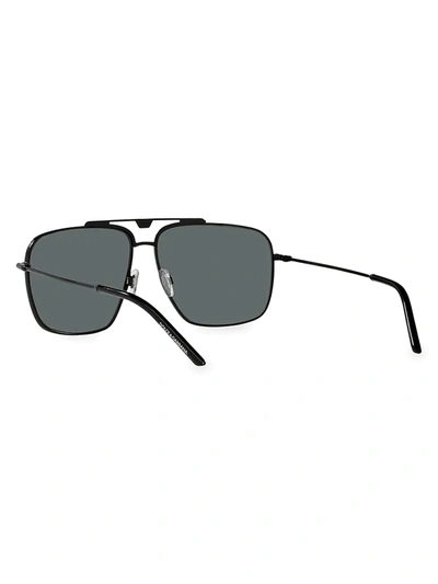 Shop Dolce & Gabbana Men's 61mm Square Sunglasses In Matte Black