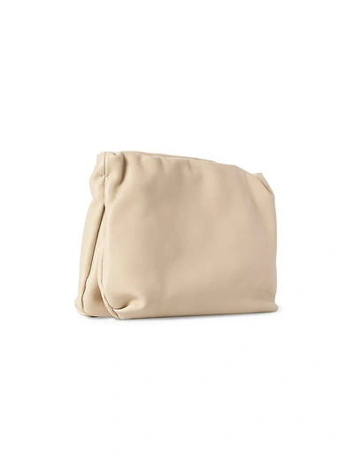 Shop The Row Large Bourse Leather Clutch In Oyster