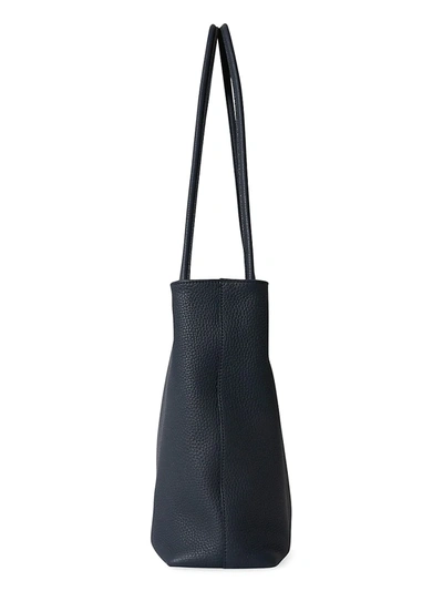 Shop The Row Medium Zip Leather Shopper In Navy