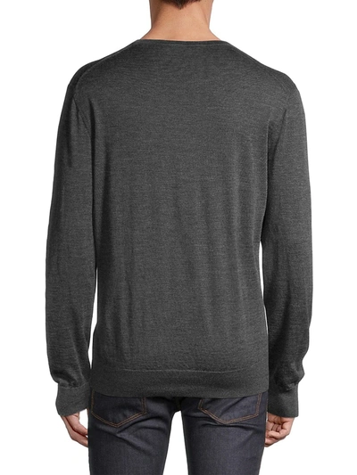 Shop Ermenegildo Zegna Men's Cashseta V-neck Sweater In Charcoal