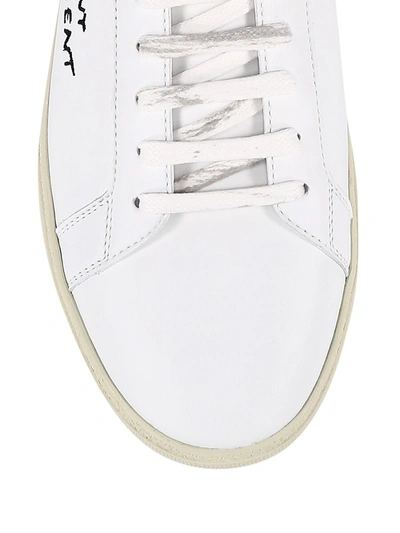 Shop Saint Laurent Signa Low-top Leather Sneakers In White