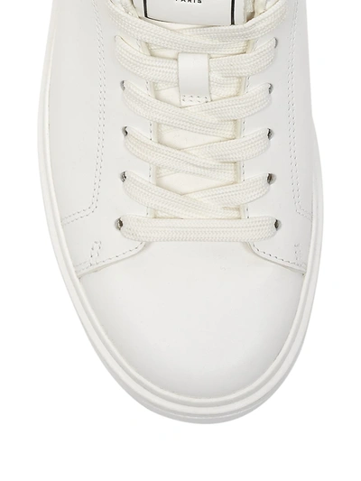 Shop Balmain Women's B Bold Logo Leather Low-top Sneakers In White