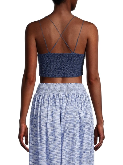 Shop Free People Adella Lace Bralette In Navy
