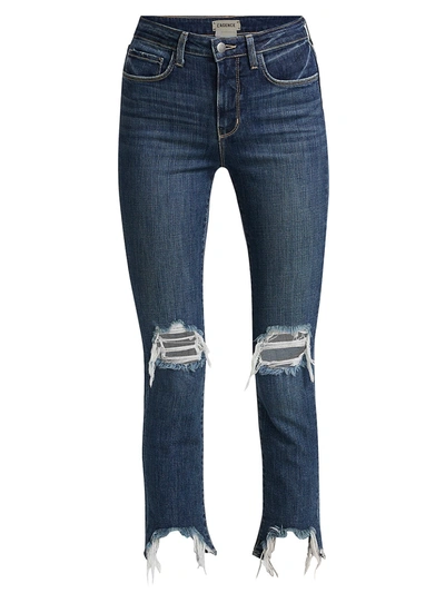 Shop L Agence Women's High Line High-rise Skinny Destructed Jeans In Vintage Destruct