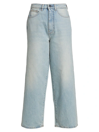 Shop Totême Women's Wide-leg Jeans In Light Blue Wash