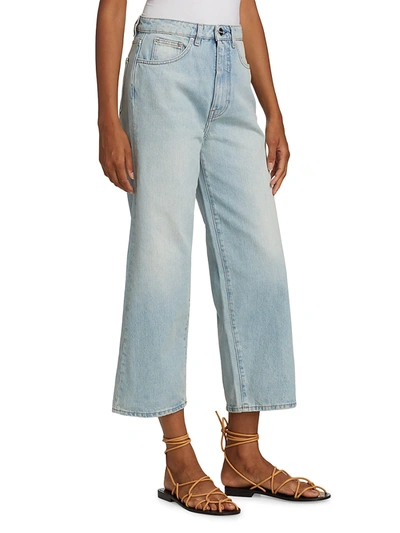 Shop Totême Women's Wide-leg Jeans In Light Blue Wash