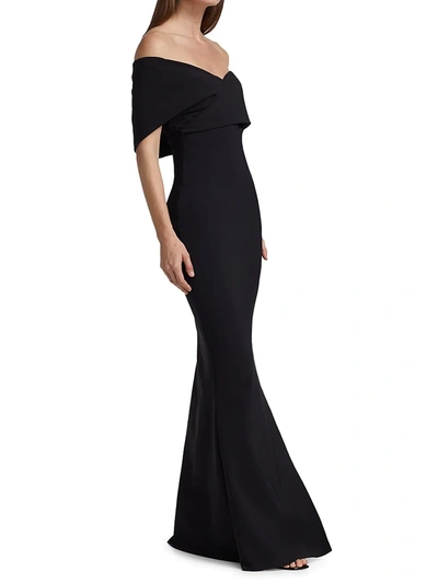 Shop Chiara Boni La Petite Robe Women's Stretch Jersey Fishtail Gown In Black
