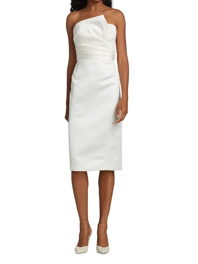 Shop Amsale Women's Strapless Slim Dress In Ivory