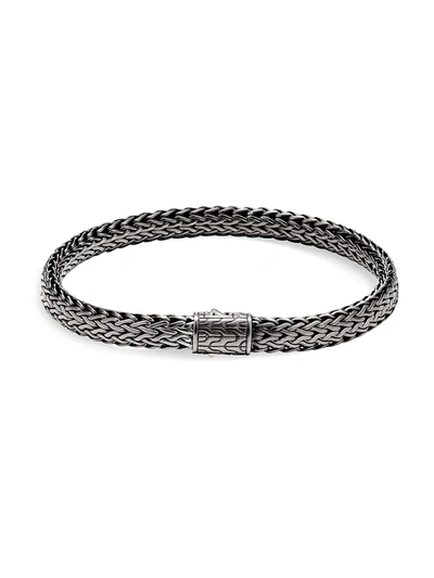 Shop John Hardy Men's Chain Collection Black Rhodium-plated Sterling Silver Icon Chain Bracelet