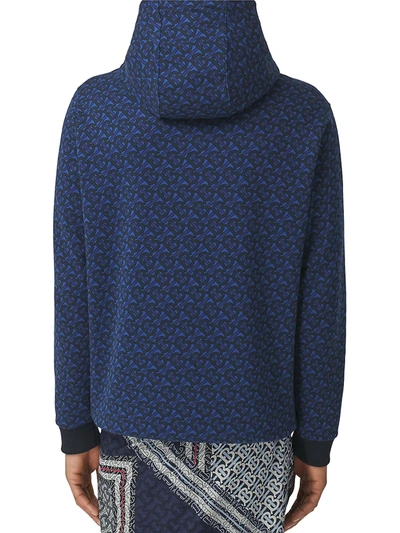 Shop Burberry Jaxson Monogram Hoodie Sweatshirt In Deep Royal