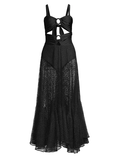 Shop Patbo Women's Lace Sleeveless Beach Dress In Black