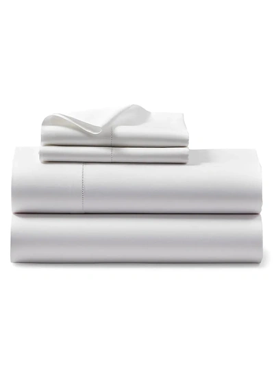 Shop Ralph Lauren Organic Sateen 624-thread Count Fitted Sheet In White