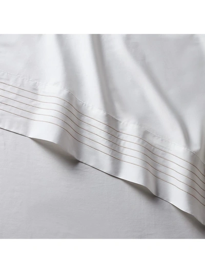 Shop Ralph Lauren Organic Sateen Handkerchief 624-thread Count Flat Sheet In Silver