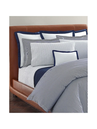 Shop Ralph Lauren Organic Shirting Stripe Bedding 400 Thread Count Sham In Blue Stripe