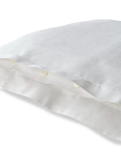 Shop Ralph Lauren Organic Sateen Handkerchief 624 Thread Count Pillowcase In Silver