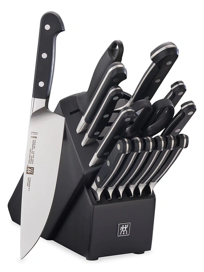 Shop Zwilling J.a. Henckels Pro 16-piece Knife Block Set In Black