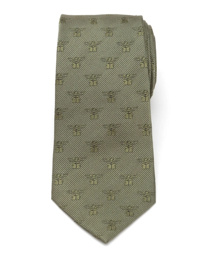 Shop Cufflinks, Inc Men's The Mandalorian's The Child Silk Tie In Green