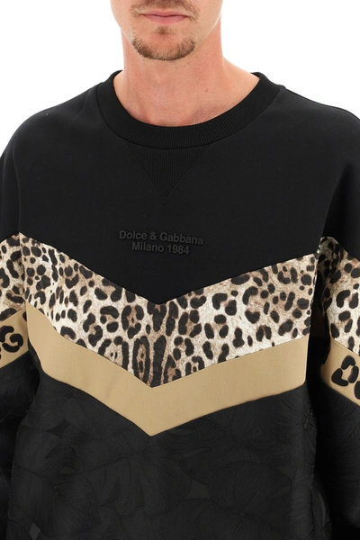 Shop Dolce & Gabbana Multi Pattern Sweatshirt In Black