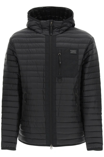 Burberry Black Down Packable Lenham Jacket In Black
