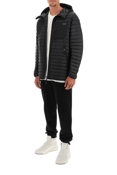 Burberry Black Down Packable Lenham Jacket In Black