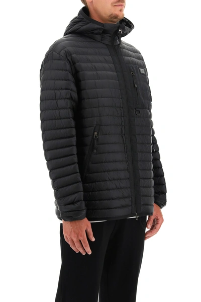 Burberry Black Down Packable Lenham Jacket In Black