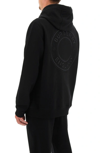 Shop Burberry Logo Sweatshirt In Black